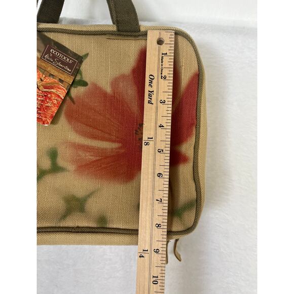 NWT Ecotools Alicia Silverstone 2009 Limited Edition Travel Bag Floral Granola - Picture 9 of 11